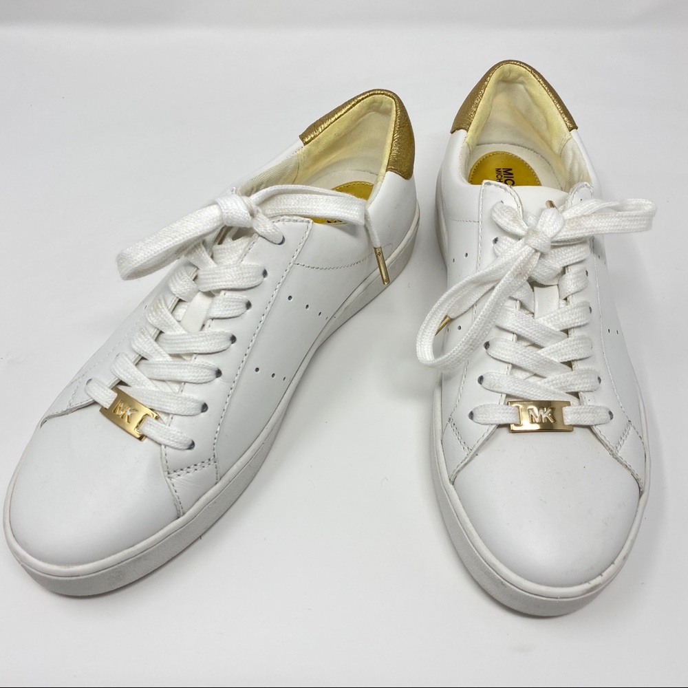 MICHAEL KORS 8.5 Leather Lace Up Irving Sneakers